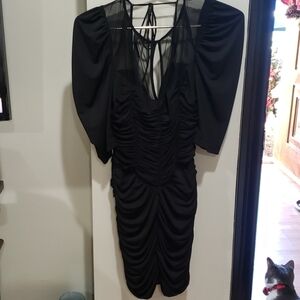 Bebe black ruched dress size XS #009